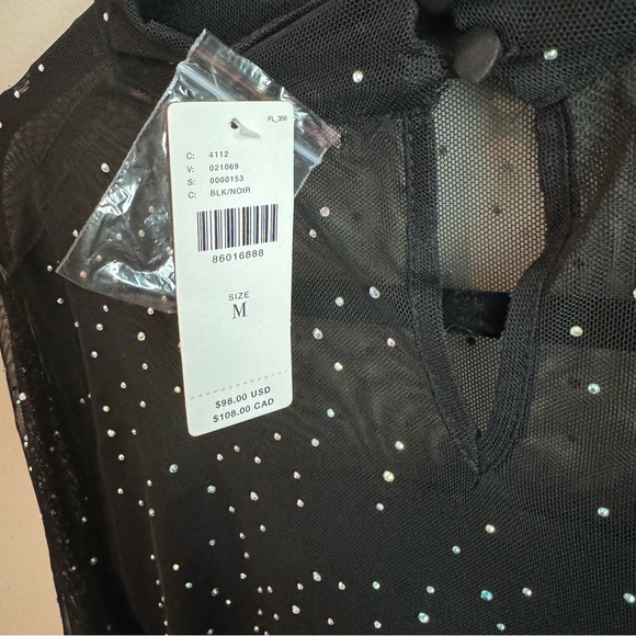 NWT Eva Franco Starlight Long-Sleeve Sheer‎ Tunic - Picture 9 of 10